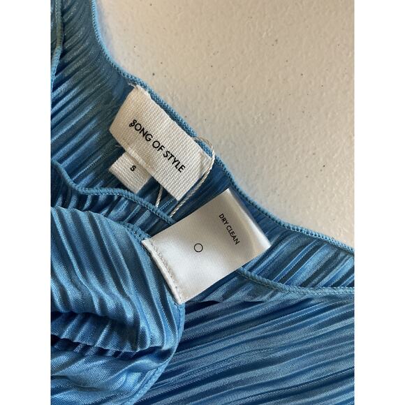 Song Of Style 'Pluto' Blue Polyester Mini Dress Size S - Picture 4 of 4